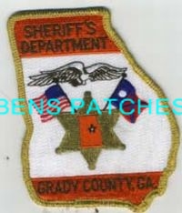 GEORGIA,A,GRADY COUNTY SHERIFF 3 STATE SHAPED